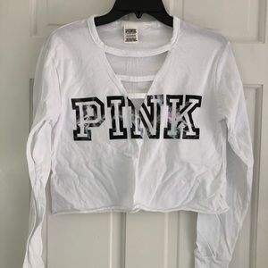 PINK Ladder Front Cropped Tee